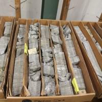 Drill core of graphitic schist from hole AGC-15-HS06 (82-92